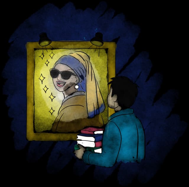 Tableau célèbre mis sous les feux des projecteurs